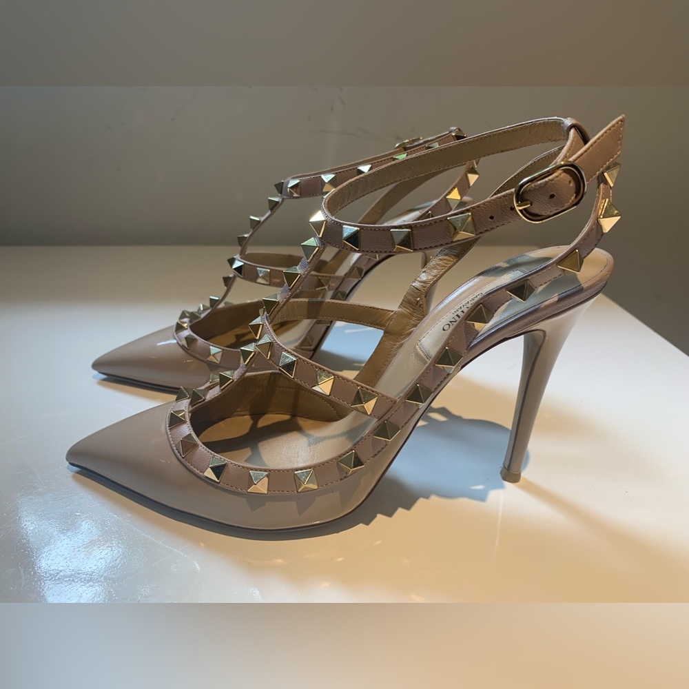 Valentino Rockstud Ankle Strap Pump Heels